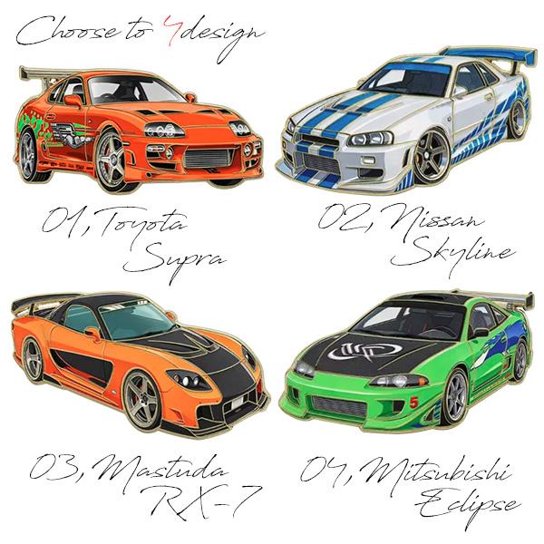 ワイルドスピード ピンバッジ 全4種類 FAST&FURIOUS トヨタ スープラ