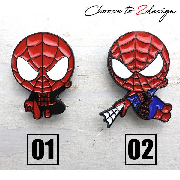 スパイダーマン ピンバッジ 全2種類 MARVEL SPIDERMAN ブローチ バッジ