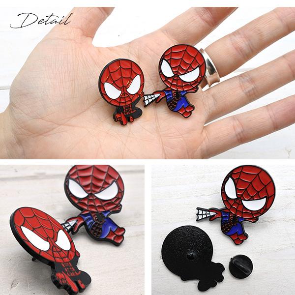 スパイダーマン ピンバッジ 全2種類 MARVEL SPIDERMAN ブローチ バッジ