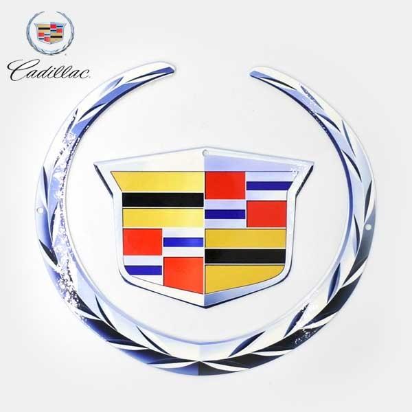 キャデラック エンブレム メタルプレート サイズ小 CADILLAC 壁掛け