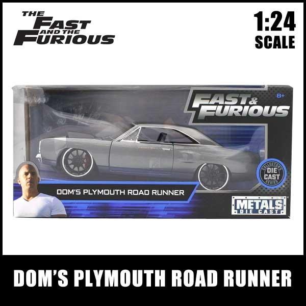 1/24 ワイルドスピード 箱入り ミニカー 1970 DOM'S Plymouth Road Runner ガンメタリック 1970年 プリムス ロードランナー ドムモデル アメ車 FAST&FURIOUS｜aicamu｜04