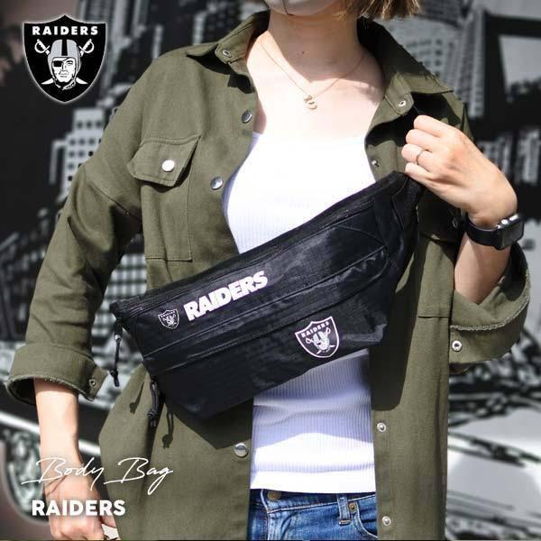 レイダース ボディバッグ ウエストポーチ ロゴ バッグ NFL RAIDERS