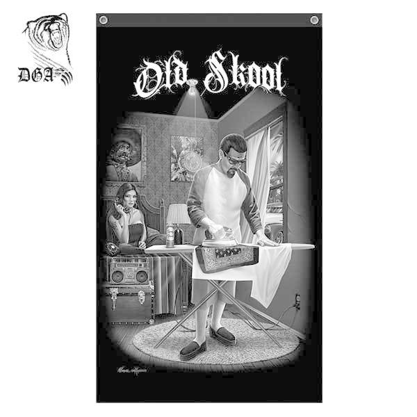 DGA バナー 壁掛け OLD SKOOL インテリア フラッグ タペストリー 大判