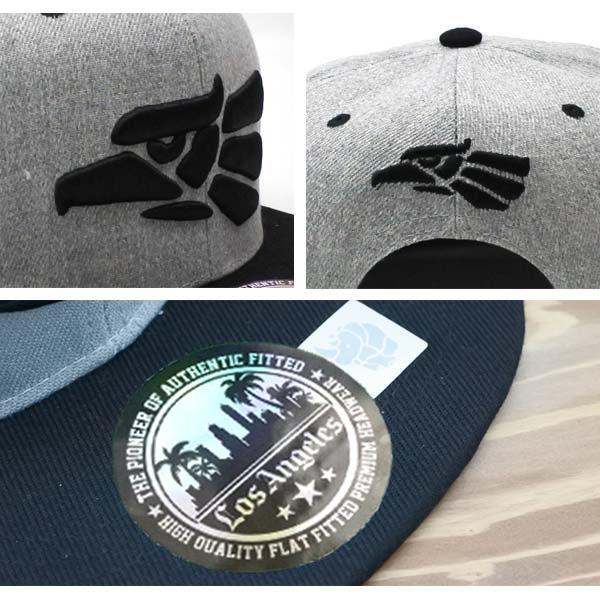 キャップ #76 HECHO EN MEXICO グレー ロゴ 刺繍 帽子 ブラック