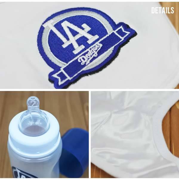 ドジャース ベビー ギフト 3点セット 哺乳瓶 スタイ おしゃぶり ロゴ