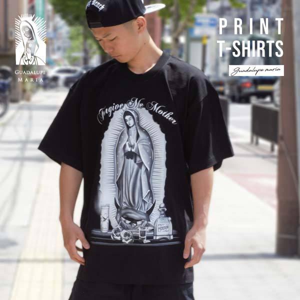 Tシャツ メンズ 半袖 グアダルーペ マリア 大きめ 大人 マリア様