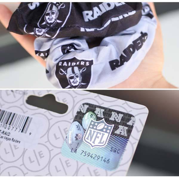 レイダース シュシュ 2色セット NFL RAIDERS ヘアゴム ヘアアクセ 総柄