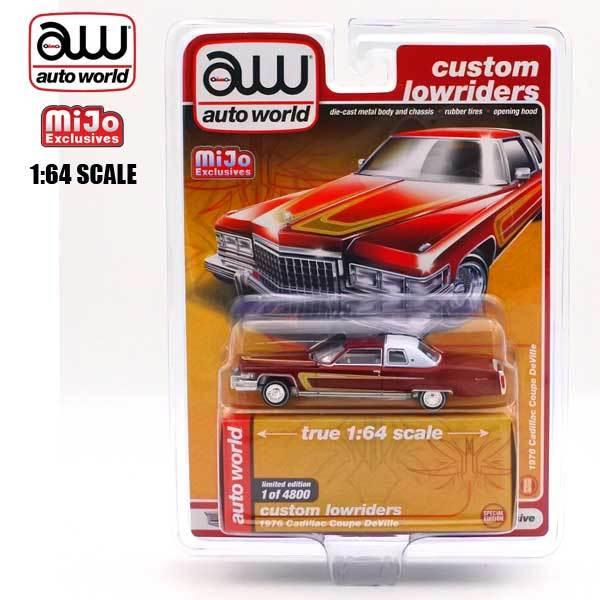 1/64 ミニカー 1976 Cadillac Coupe Deville キャンディレッド 1976年