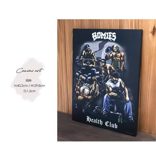 DGA アートパネル HOMIES キャンバス 壁掛け Health Club ブラック
