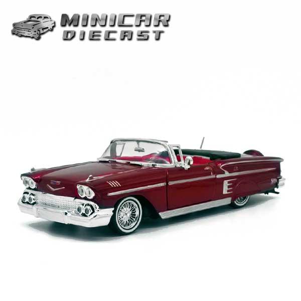 モーターマックス 1/24 箱入り ミニカー 1958 CHEVY IMPALA GET LOW