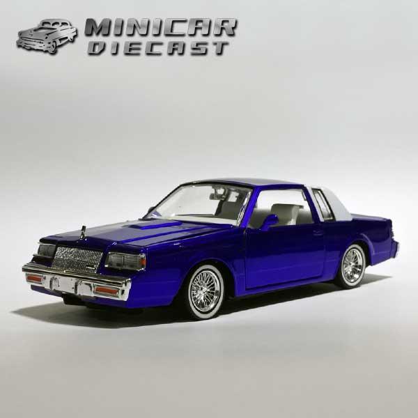 1/24 箱入り ミニカー 1987 BUICK REGAL GET LOW キャンディブルー