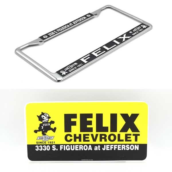 フィリックス シボレー メタル ナンバーフレーム イエロー プレート