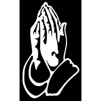 ステッカー 祈り 合掌 全2色 ホワイト ブラック 車 バイク デカール