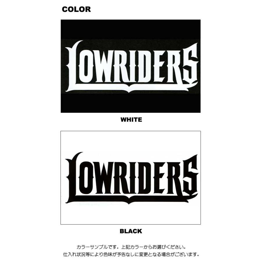ステッカー LOWRIDERS ロゴ 全2色 ホワイト ブラック 車 バイク