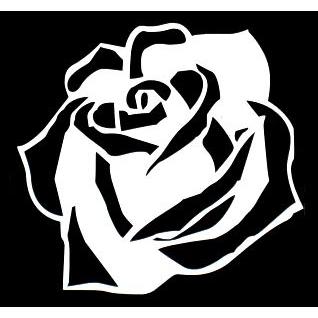 ステッカー ROSE 全4色 ホワイト ブラック レッド ピンク 車 バイク