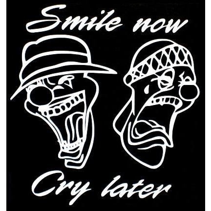 ステッカー ツーフェイス Clown 全2色 ホワイト ブラック 車