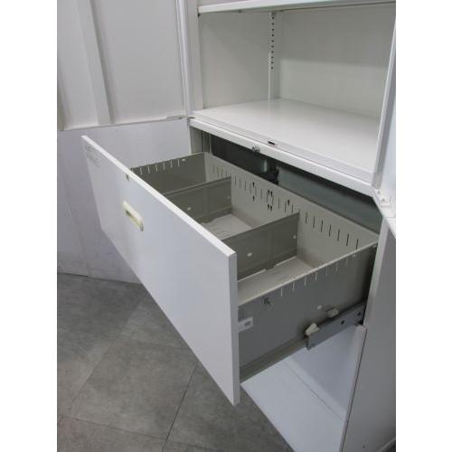 ■中古品■ 共栄工業 3段ラテラル・両開き上下書庫 KSS-105A/KSS-105H-3 ※取手ヤケ有/キズ・スレ・汚れ有の画像