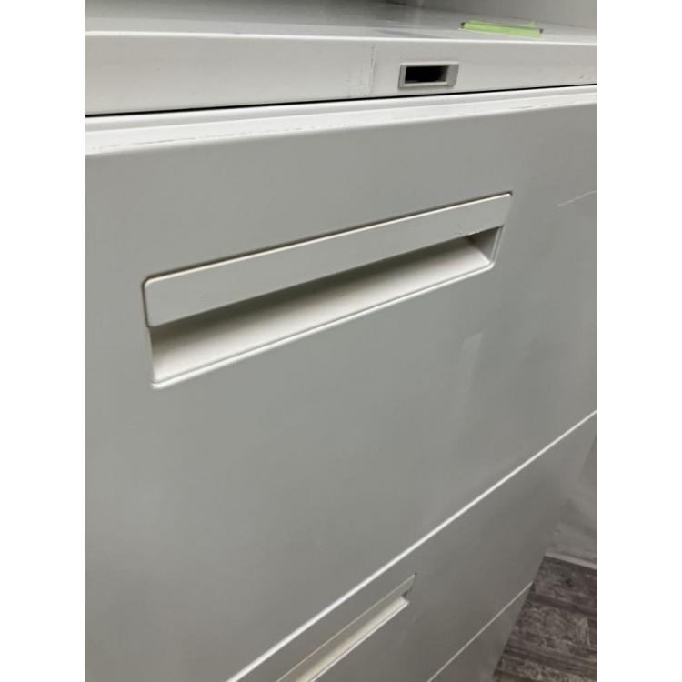 ■中古品■ ウチダ 3段ラテラル・両開き上下書庫 HSシリーズ 5-835-0102/5-825-7052 ※取っ手ヤケ有/再塗装有/キズ・ヘコミ有(個体差有)の画像