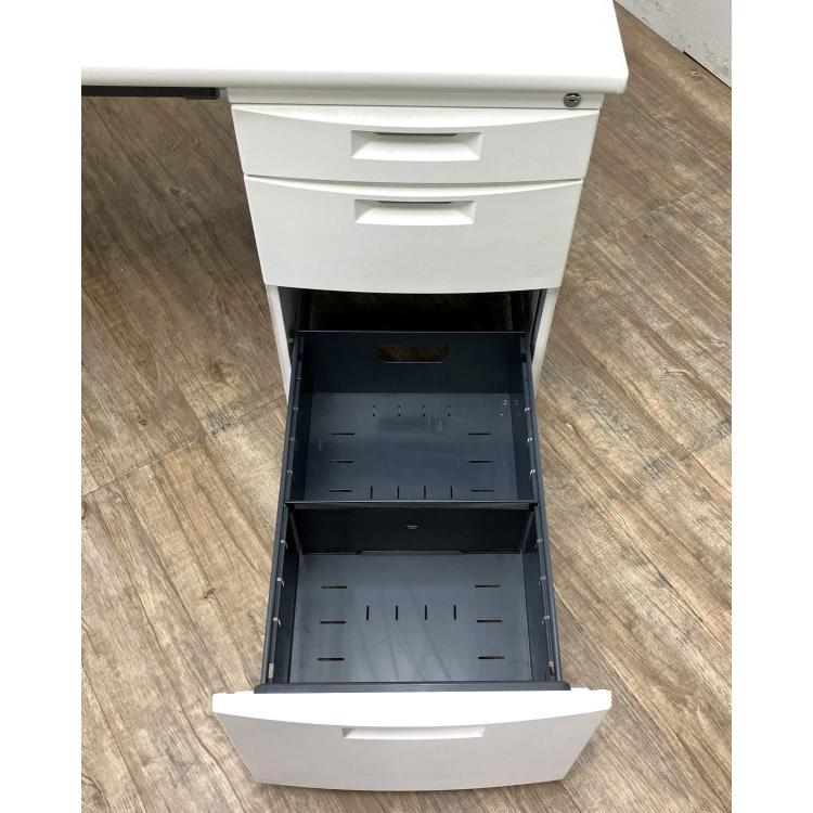 イトーキ 片袖机 CZシリーズ 幅1100 奥行700 ワークデスク パソコンデスク 事務机 PCデスク スチールデスク ホワイト 中古品_7