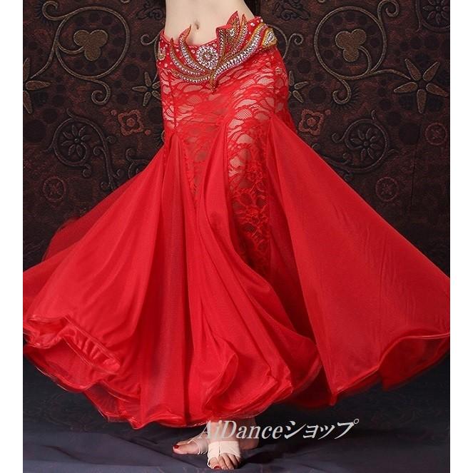 新着 ベリーダンス 衣装 スカート インナーパンツ付き レース 全