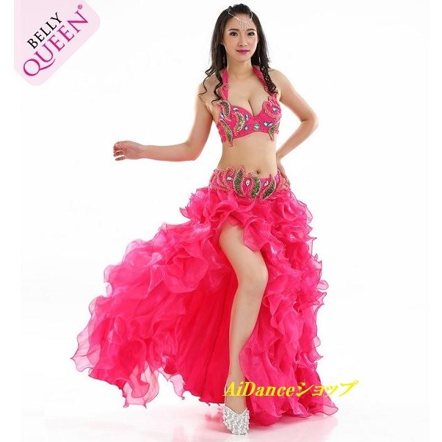 新着 ベリーダンス 衣装 コスチューム ブラトップス ベルト 2点