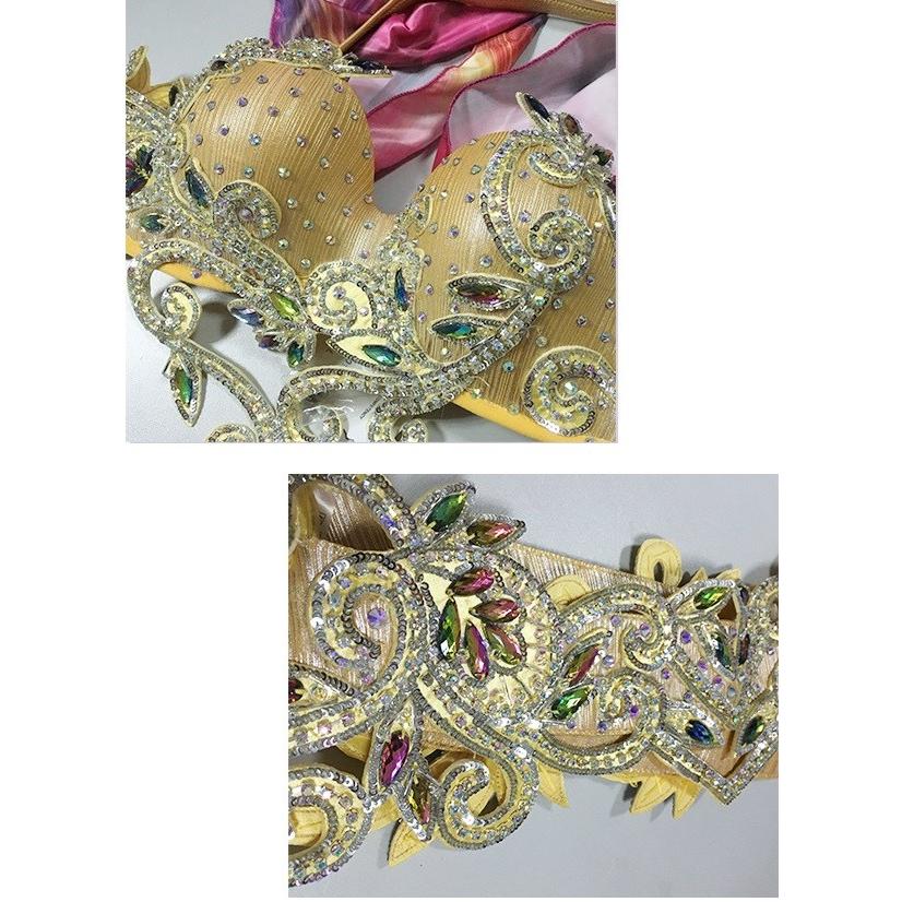 【ベリーダンス用オリエンタル衣装】ゴールドコイン 豪華 金 チェーン ブラトップ ベリーダンス用 オリエンタル衣装】ゴールド ブラトップ