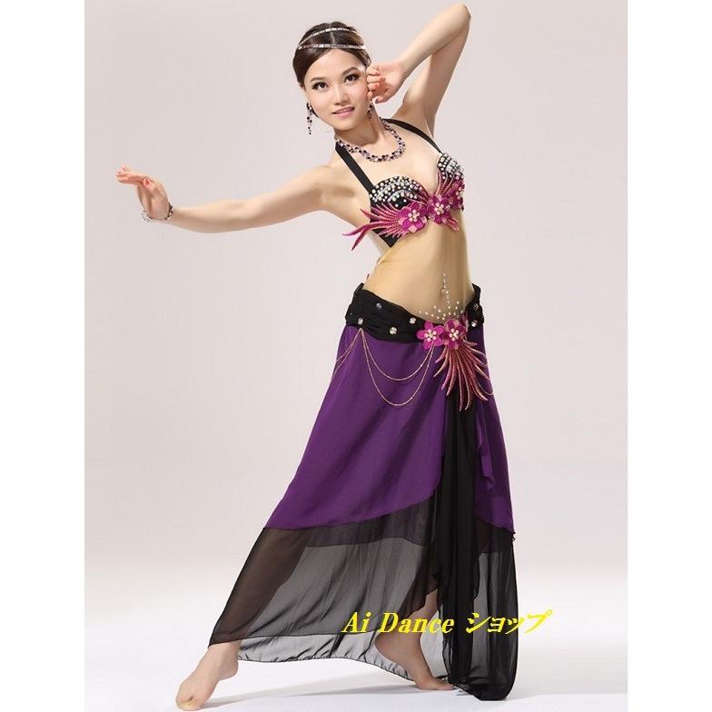 ベリーダンス　セットアップ 新着 ベリーダンス 衣装 ブラトップス＆スカート 連体セット