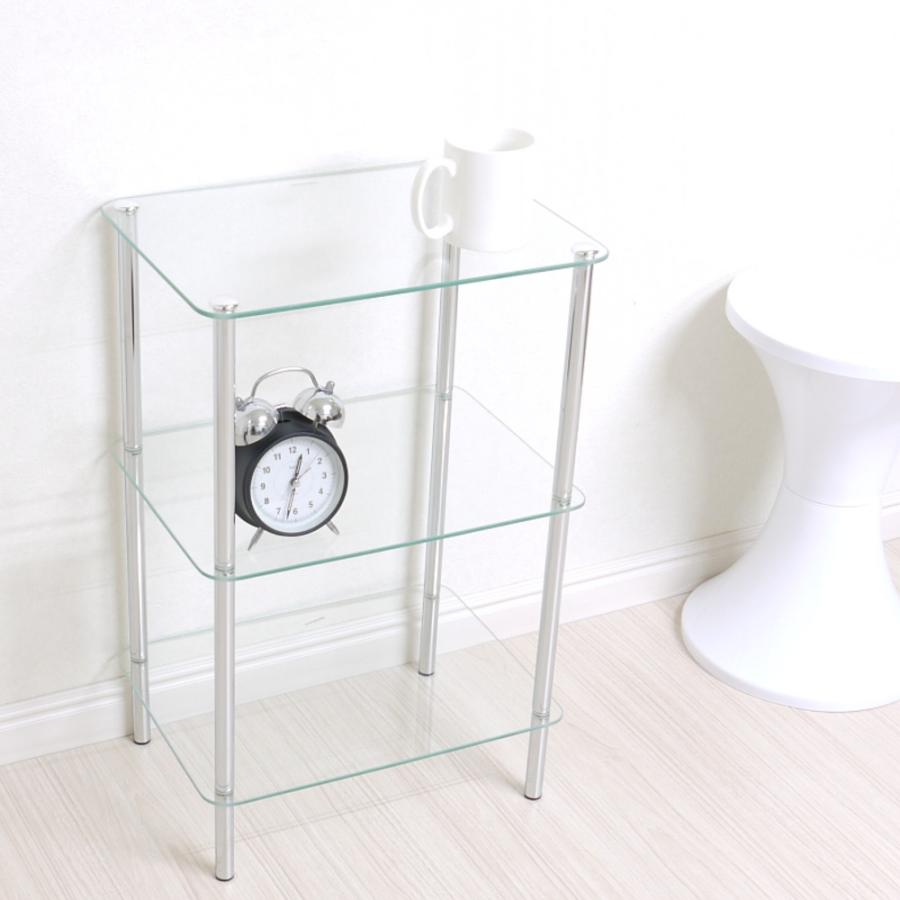 ガラスラック 四角タイプ クリア 送料無料(北海道・沖縄・離島を除く