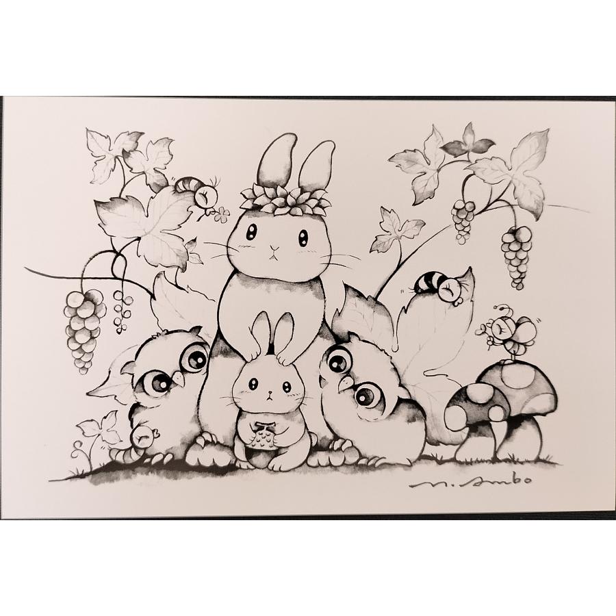 あんぼももこポストカードセット モノクロ : 相田屋本舗 - 通販