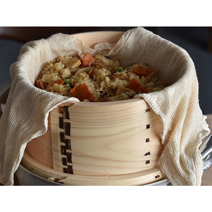 鍋付特級和せいろ 24（井桁桟）/国産ひのき/せいろ(直径24cm)・蓋・鍋
