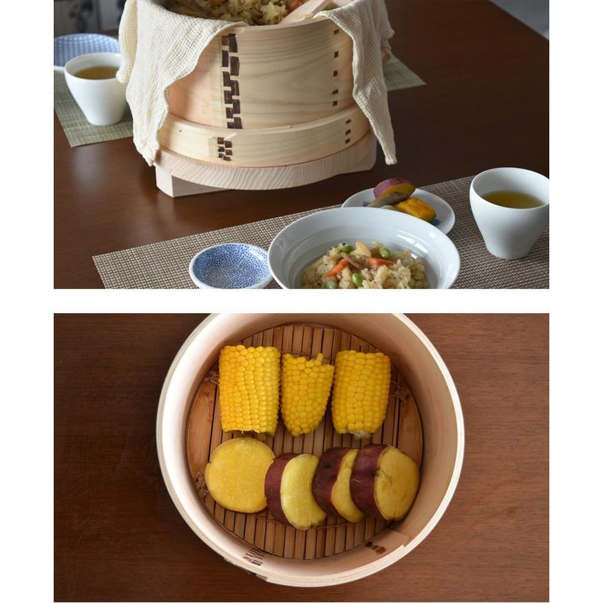 鍋付特級和せいろ 24（井桁桟）/国産ひのき/せいろ(直径24cm)・蓋・鍋