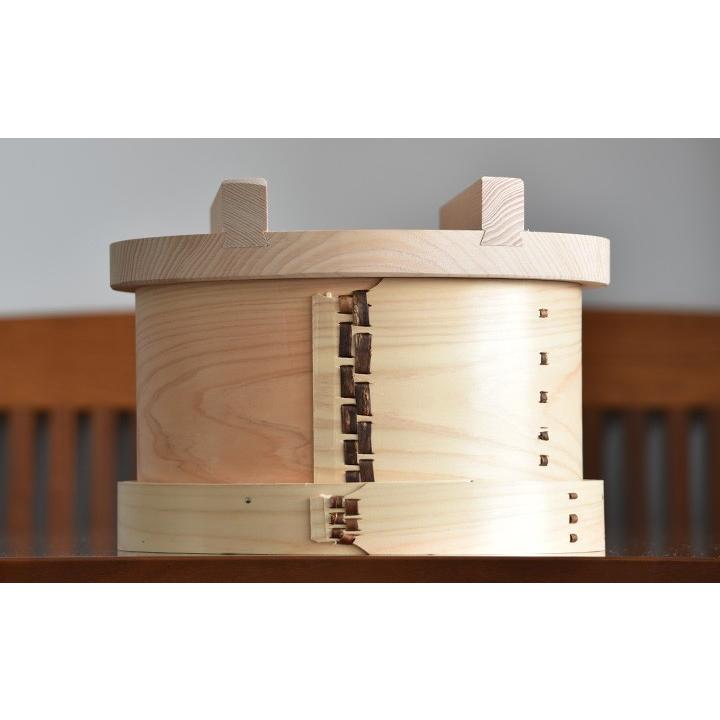 鍋付特級和せいろ 24（井桁桟）/国産ひのき/せいろ(直径24cm)・蓋・鍋