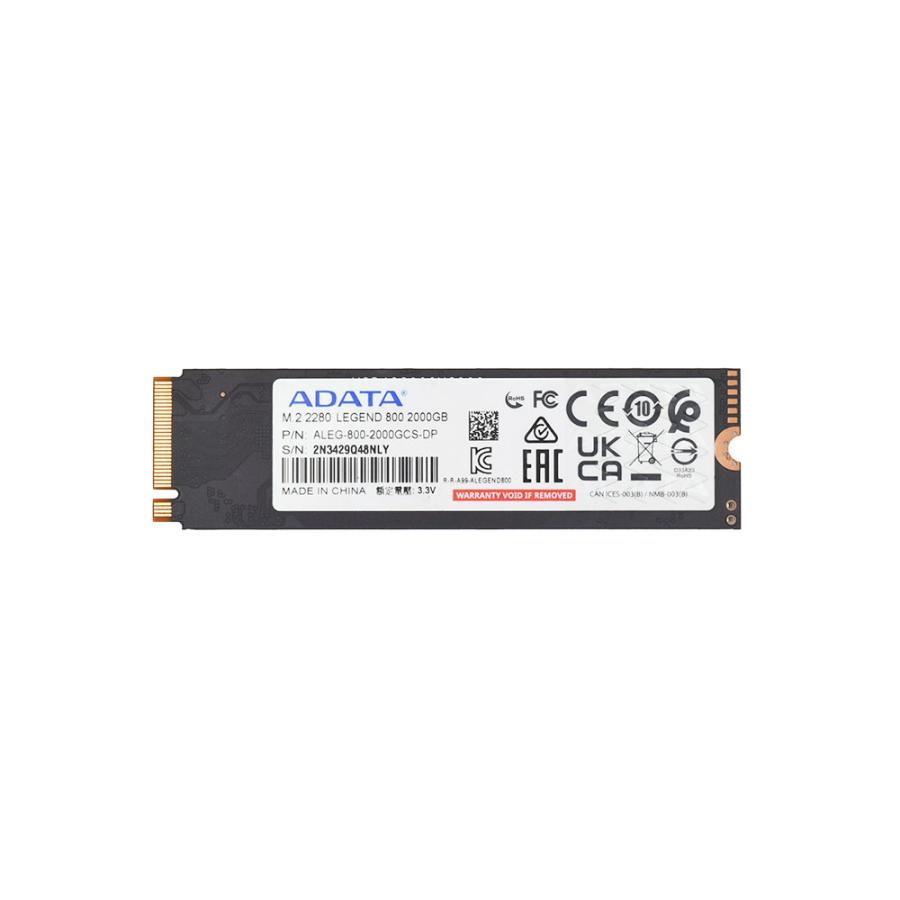 内蔵型SSD ADATA LEGEND 800 2000GB M.2 SSD Amazon.com: ADATA 2TB SSD Legend 800, NVMe PCIe Gen4 x 4 M.2