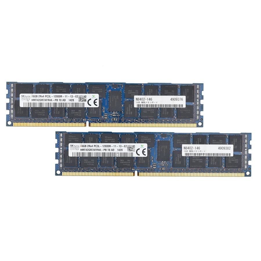 SK hynix メモリ SK hynix DDR3-1600 16GB 2枚 PC3-12800R 中古品 合計