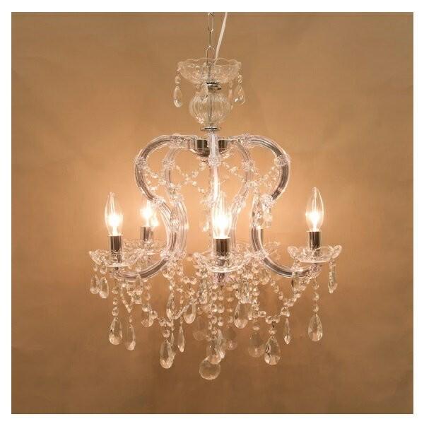 クリスタルゴールドシャンデリア 5灯 超豪華 欧米風