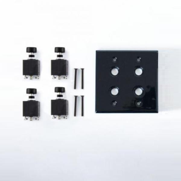 AXCIS アクシス スイッチカバー プッシュスイッチ スイッチ シンプル DIY セラミックプレート4プッシュスイッチ ブラック  新生活_2