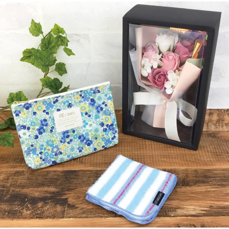 ハンカチ・フラットポーチ Yourelia】フラットポーチ❤ハンカチ