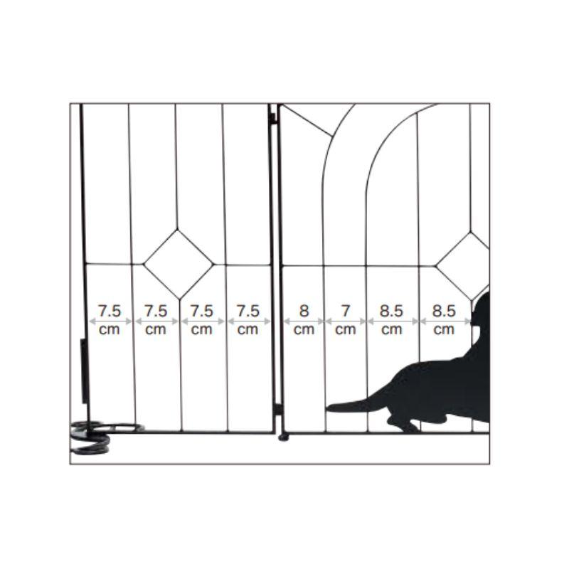 ゲート ローフェンス 門扉 片開き 屋外 庭 ガーデン ペット 猫 犬 脱走 防止 diy 連結可 高さ76cm 【サイン】 シルエットゲート(DOG)