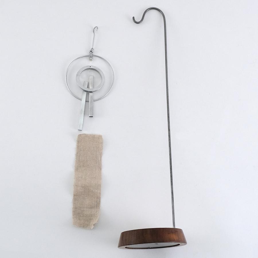 きれいな音色を奏でる オブジェのような風鈴 スタンド付 Horn Please