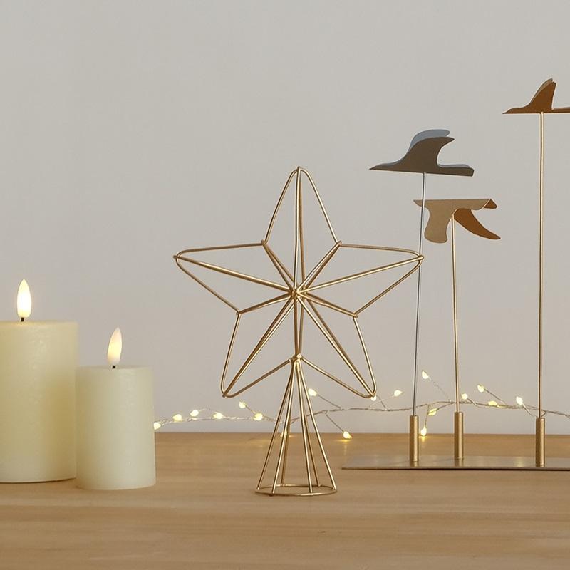 Horn Please オブジェ 置き物 聖夜を彩る 星のワイヤーツリートッパー