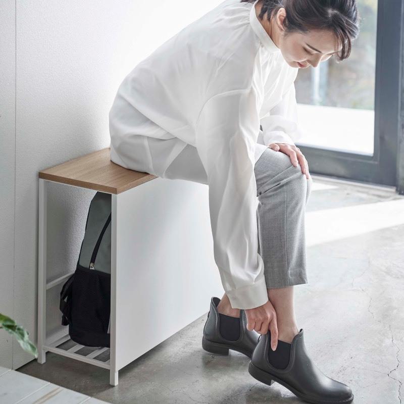 ベンチ Amazon｜山崎実業(Yamazaki) 立ちやすい ベンチシューズラック