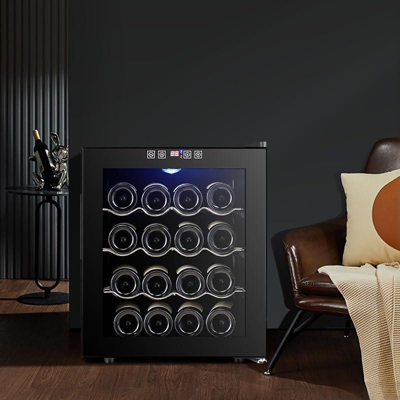 ワインセラー 12本収納 ブラック 家庭用 35L 温度設定 8~18℃ 庫内LED
