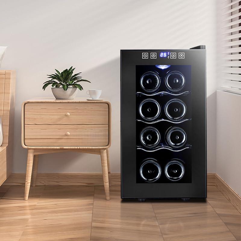 ワインセラー 12本収納 ブラック 家庭用 35L 温度設定 8~18℃ 庫内LED
