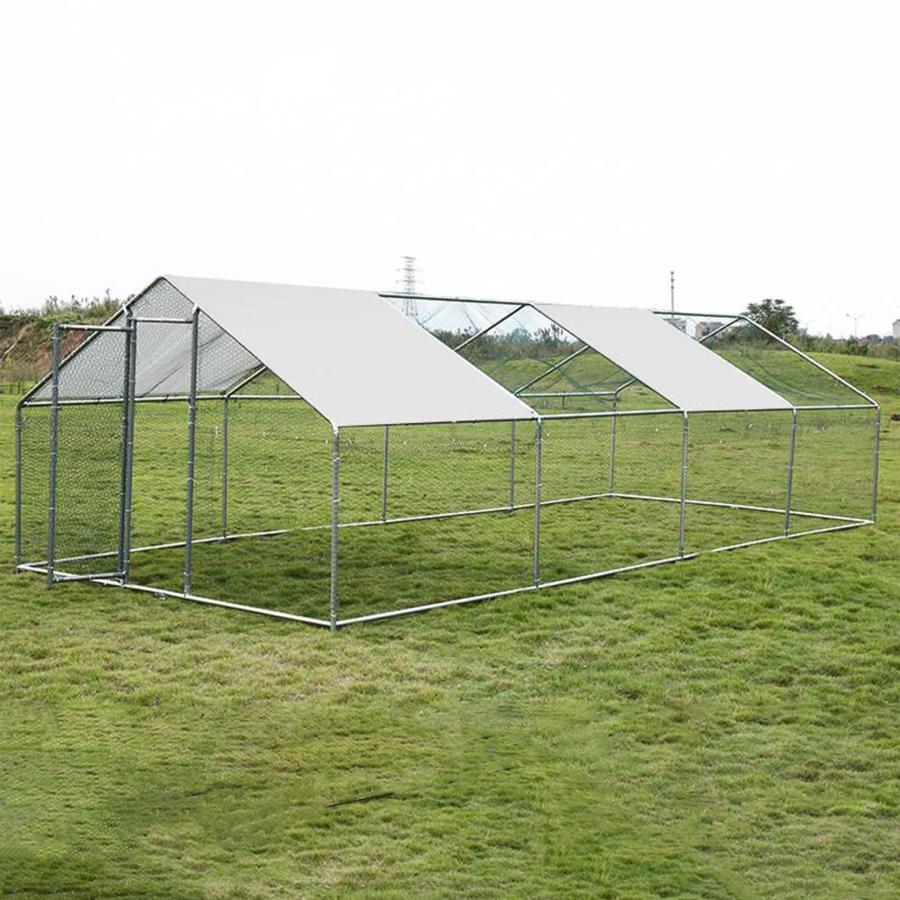 囲い付き金属製鶏小屋、防水鶏ケージ、鶏、アヒル、ウサギ、ガチョウ、子犬用の大型屋外鶏舎(A:800*300*200cm)の画像