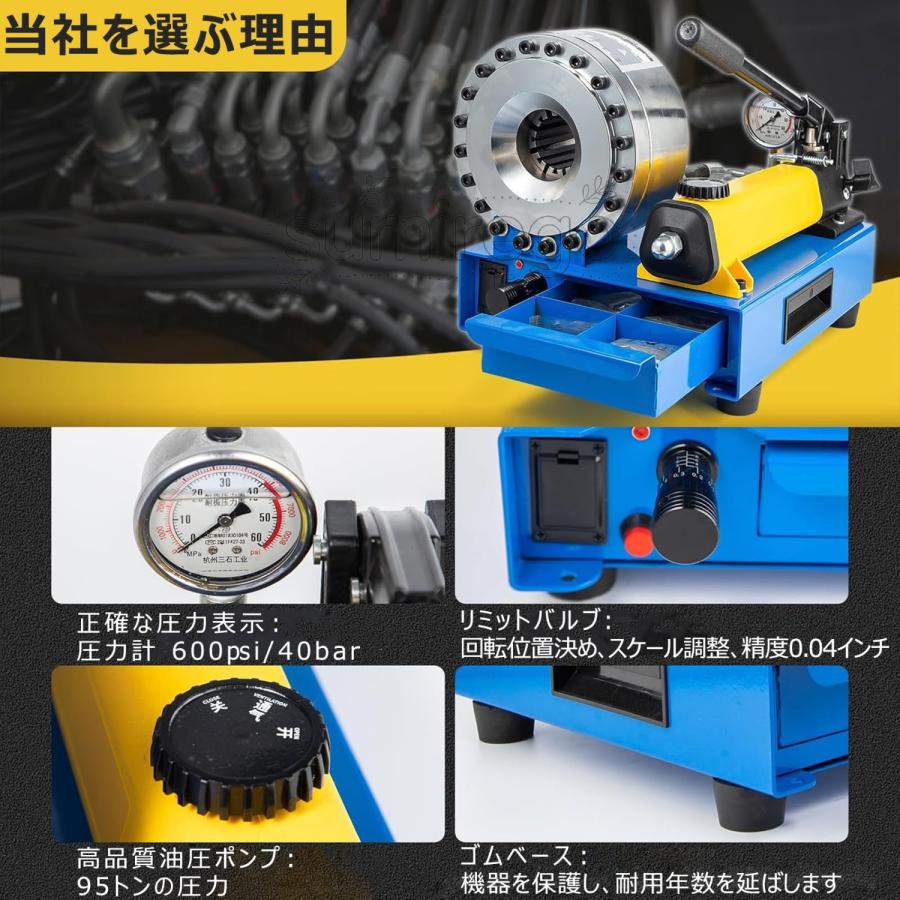 ポイント5倍~9月限定特別キャンペーン!】手動油圧圧着機 8セットの金型