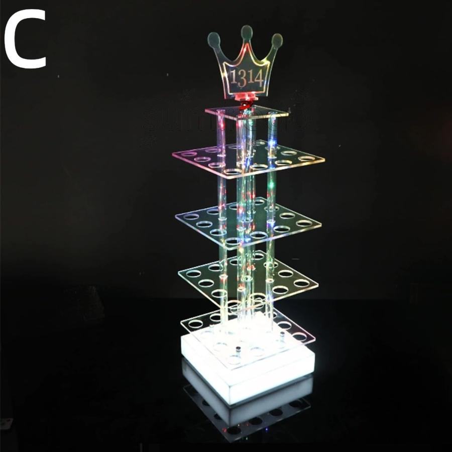 LEDワインラック 充電式 ワイングラスホルダー テキーラ観覧車 led酒 