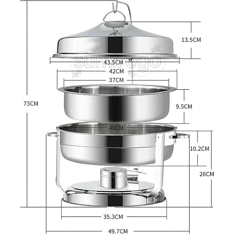 ビュッフェセット用9Lチェーフィングディッシュ、ステンレススチール製ビュッフェウォーミングストーブ、燃料ストーブ付きチェーファーとビュッフェウォーマーセ_1