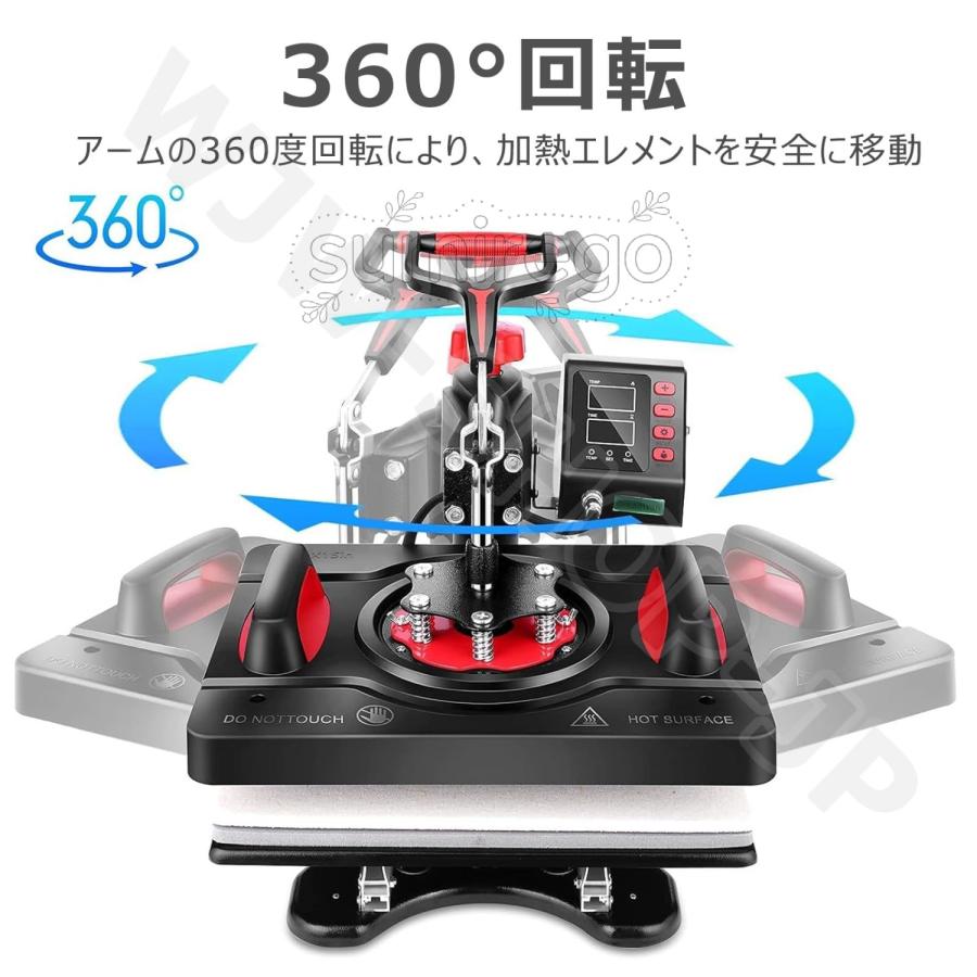 3D熱転写プレス機 8in1 プロ ヒートプレス機 クラムシェル転写昇華 