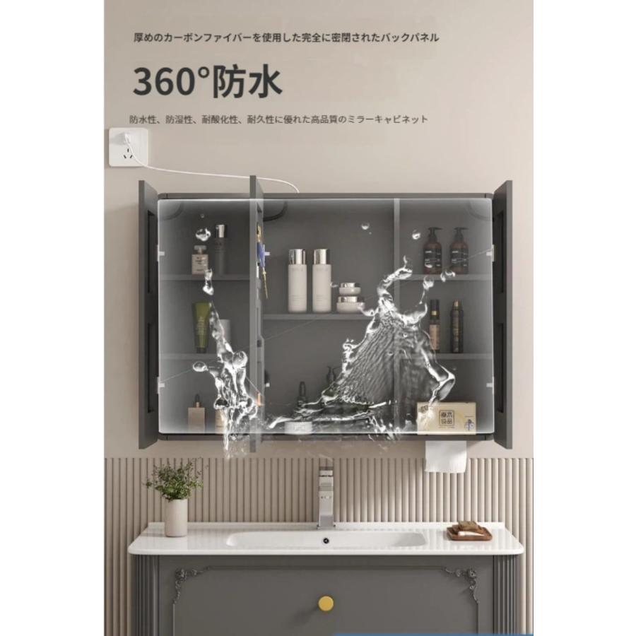 洗面化粧台ミラーキャビネット 化粧鏡 壁掛け、洗面所収納 用紙