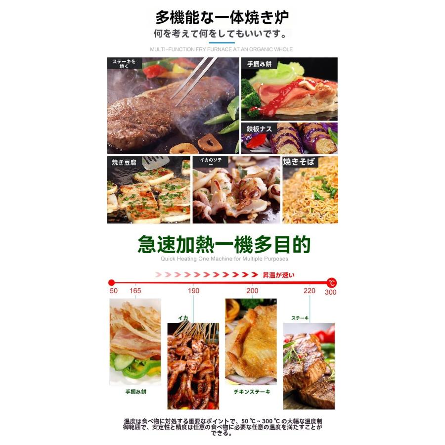 業務用ステンレス電気鉄板焼きプレート 110V卓上グリル（ステーキ